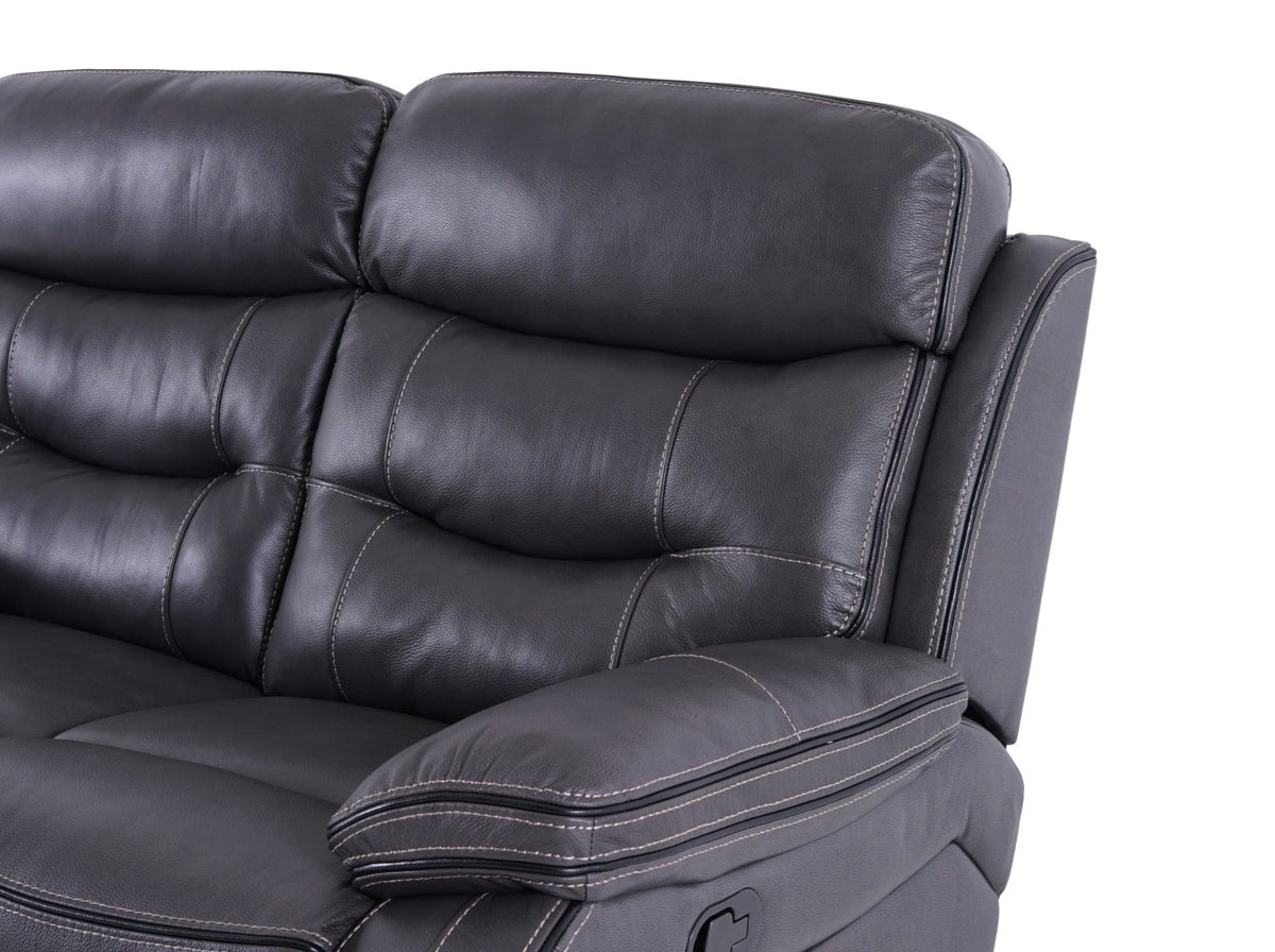 Noah Leather 2 Seater Recliner Sofa Graphite Grey - Dante Furniture - image 6