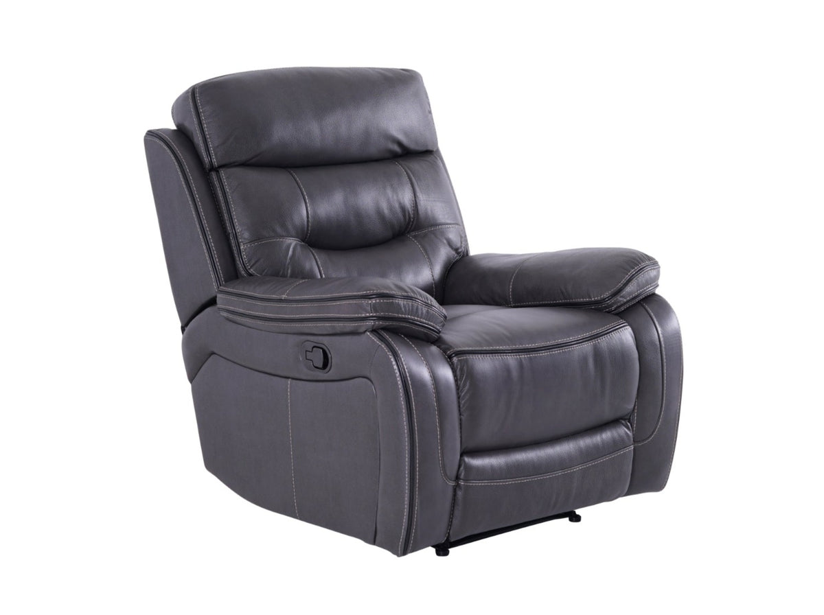 Noah Leather Recliner Armchair Graphite Grey - Dante Furniture - image 2