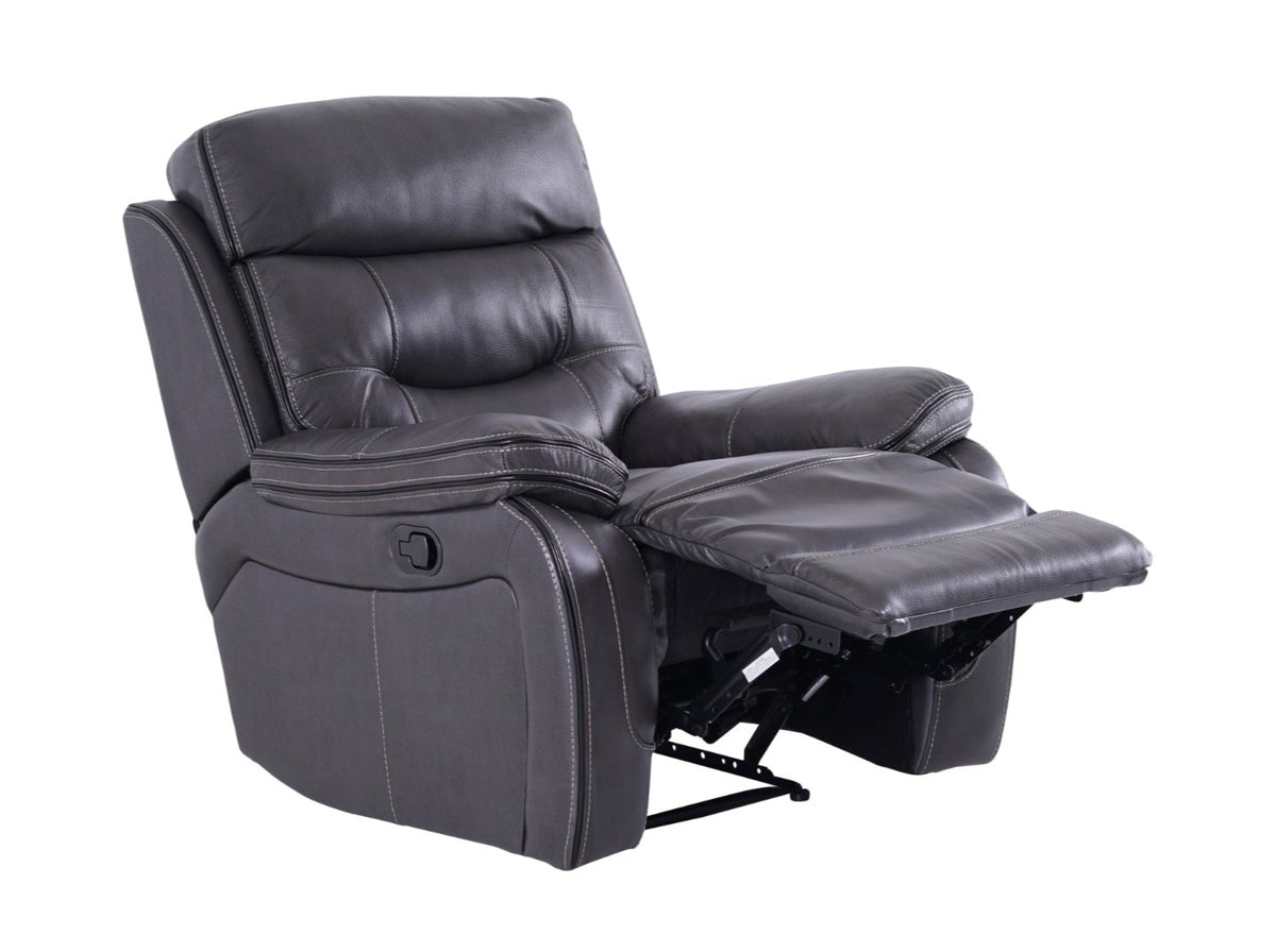 Noah Leather Recliner Armchair Graphite Grey - Dante Furniture - image 3