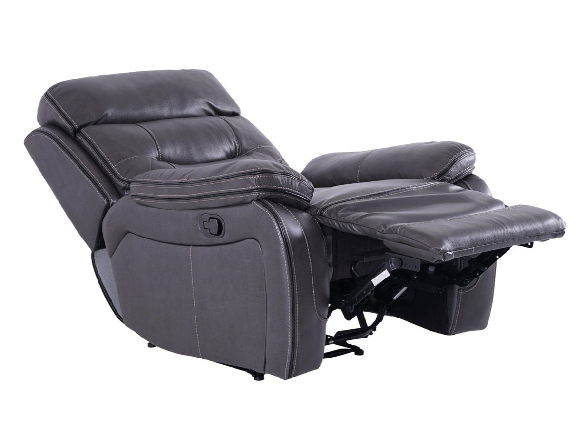 Noah Leather Recliner Armchair Graphite Grey - Dante Furniture - image 4