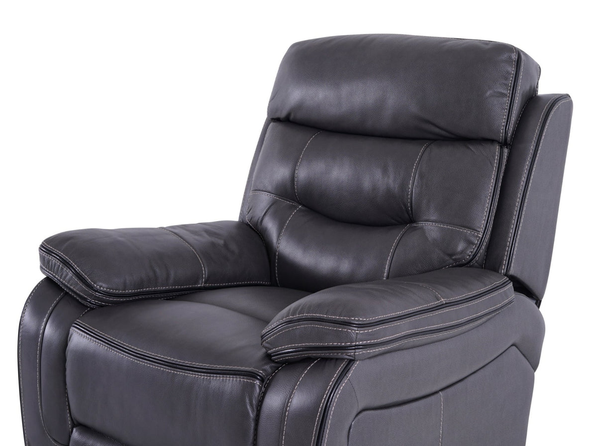 Noah Leather Recliner Armchair Graphite Grey - Dante Furniture - image 6