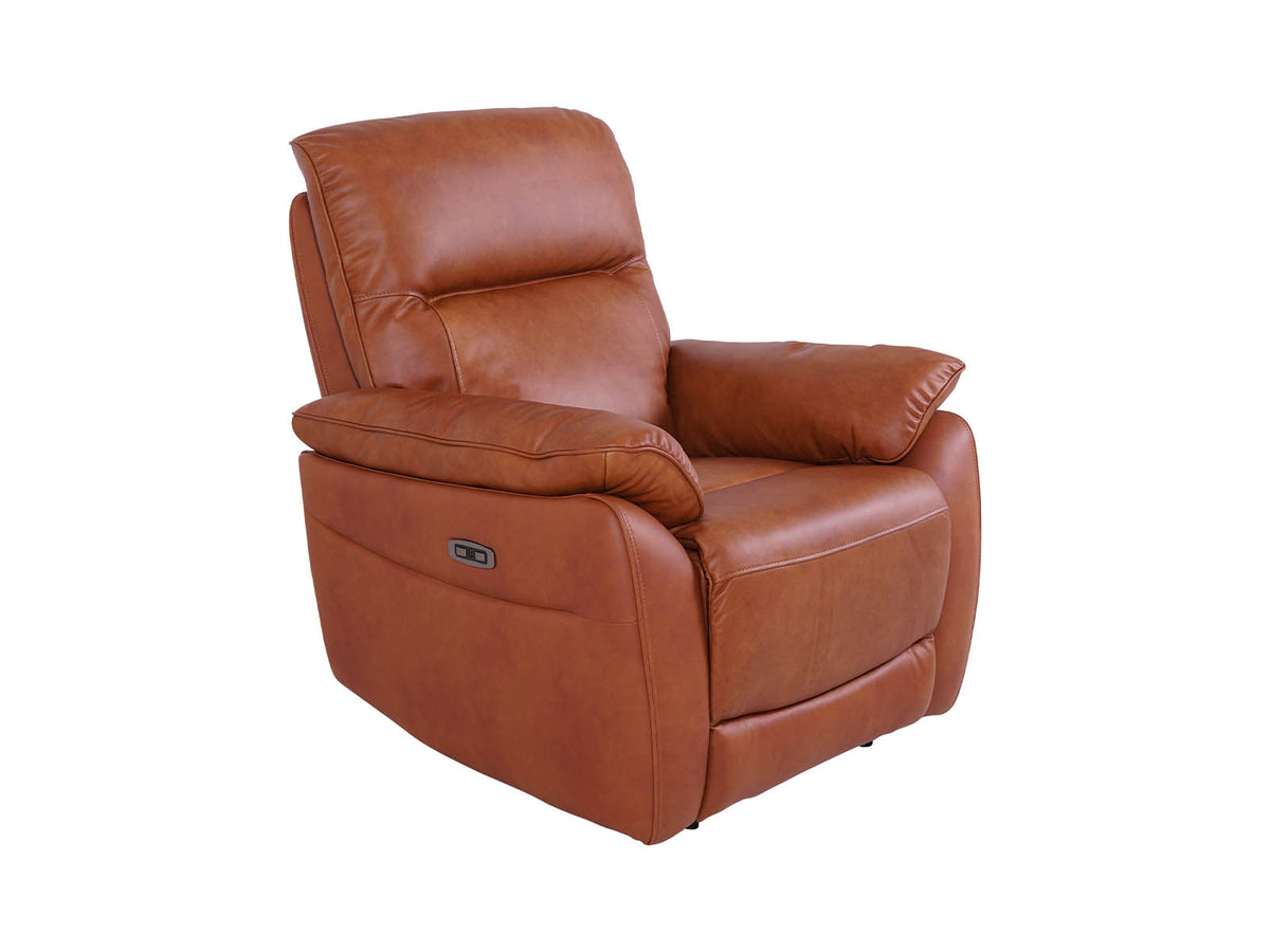 stylish tan recliner armchair