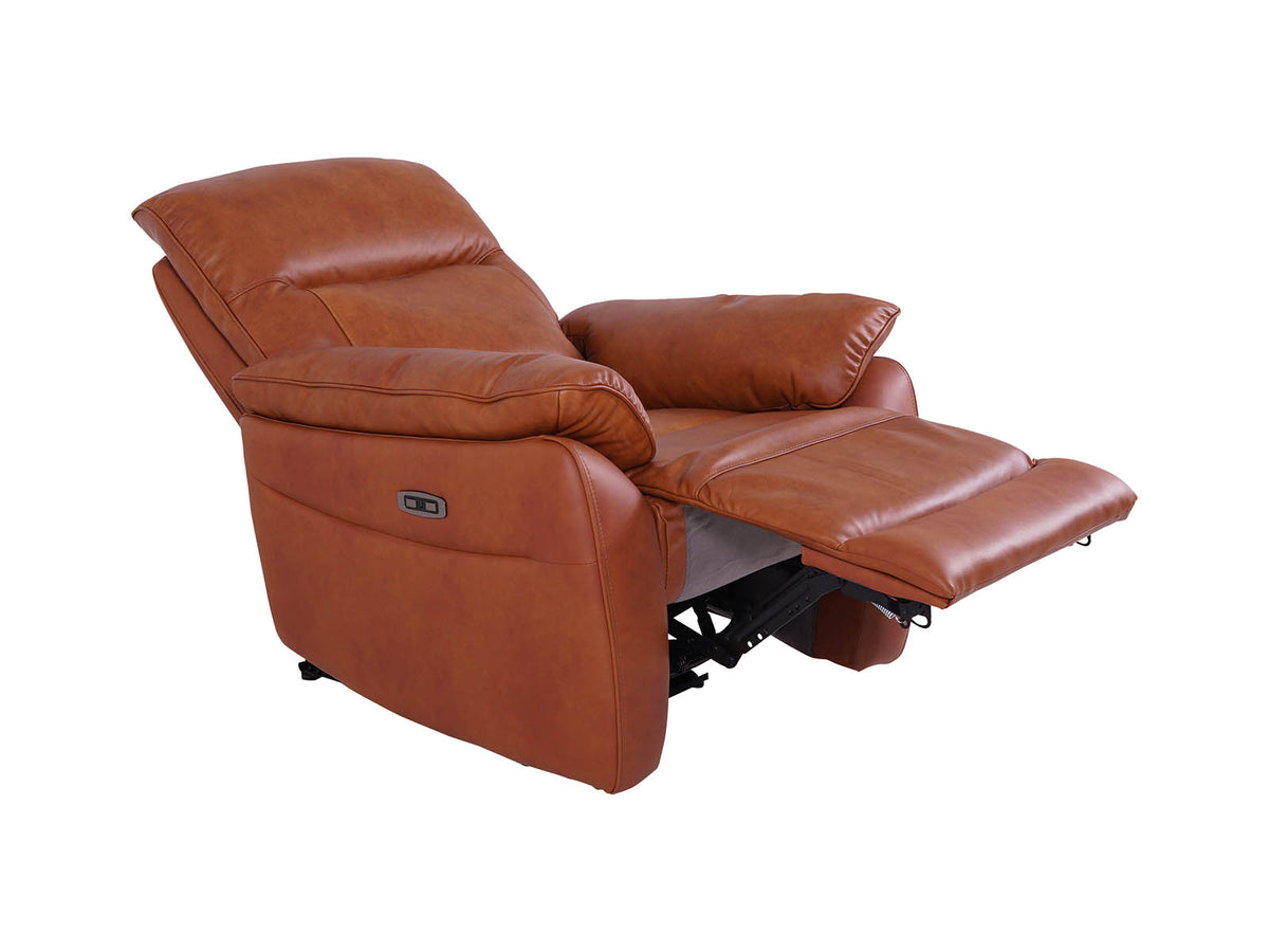 stylish tan recliner armchair