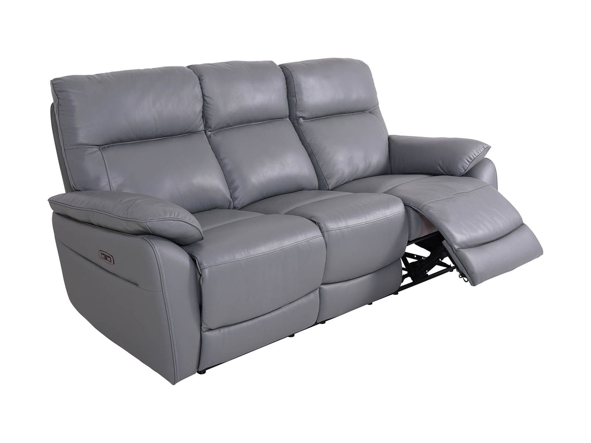 Salisbury 3-Seater Power Recliner Sofa Steel