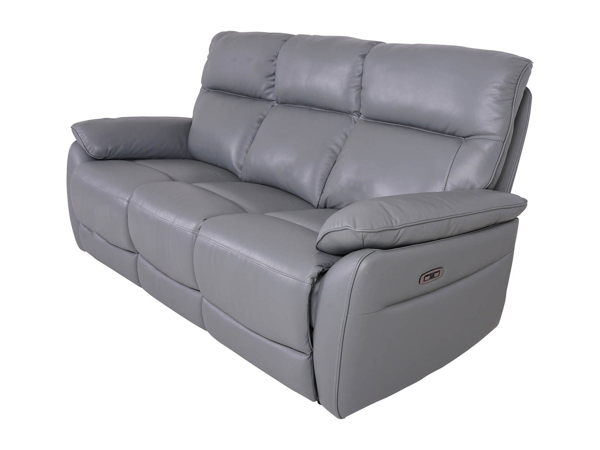 Salisbury 3-Seater Power Recliner Sofa Steel