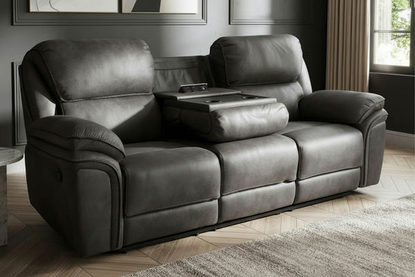Monaco 3 Seater Recliner Sofa - Grey