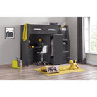 Pegasus High Sleeper Bed with Desk and Wardrobe in Anthracite