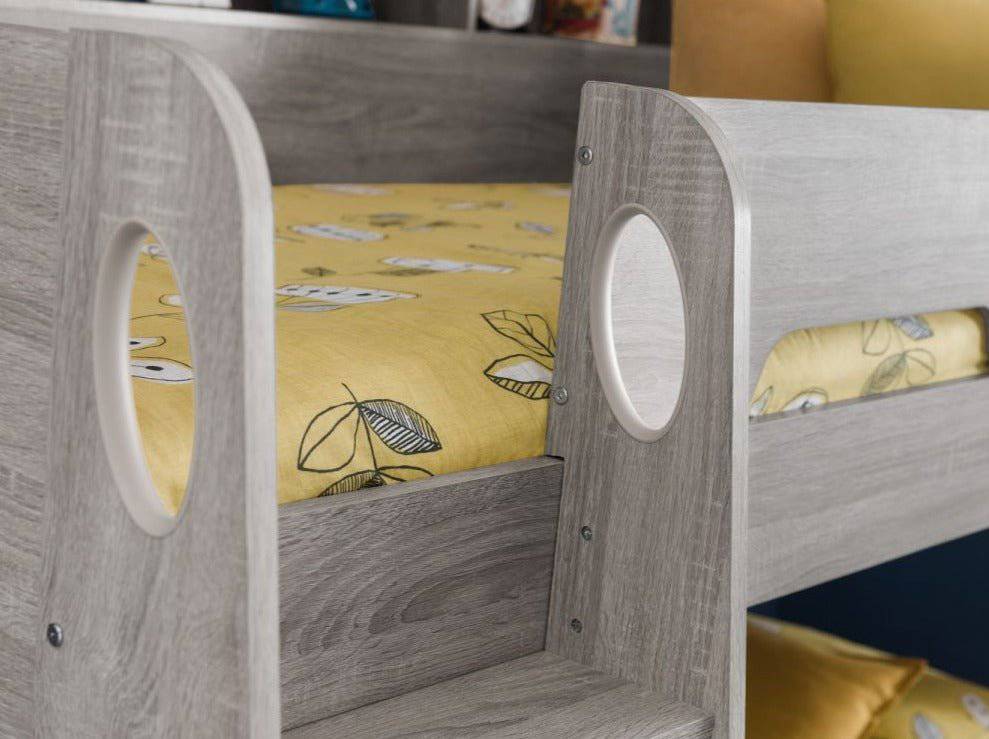 Orion Storage Bunk Bed 3ft Single in Grey Oak