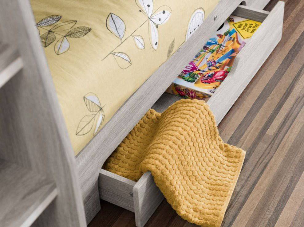 Orion Storage Bunk Bed 3ft Single in Grey Oak