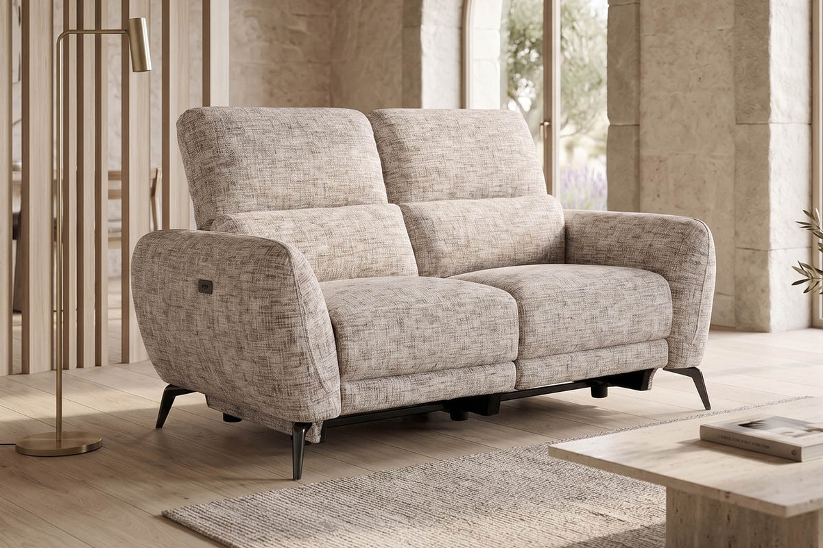 Libby 2 Seater Power Recliner - Beige - Dante Furniture