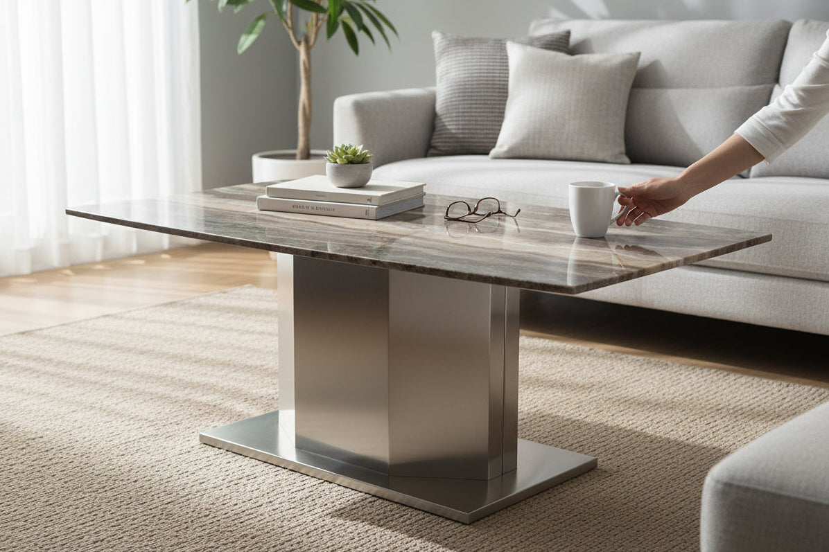 Long Island Marble Coffee Table - Dante Furniture
