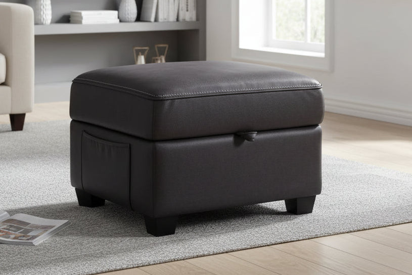 Vinson storage footstool in a living room