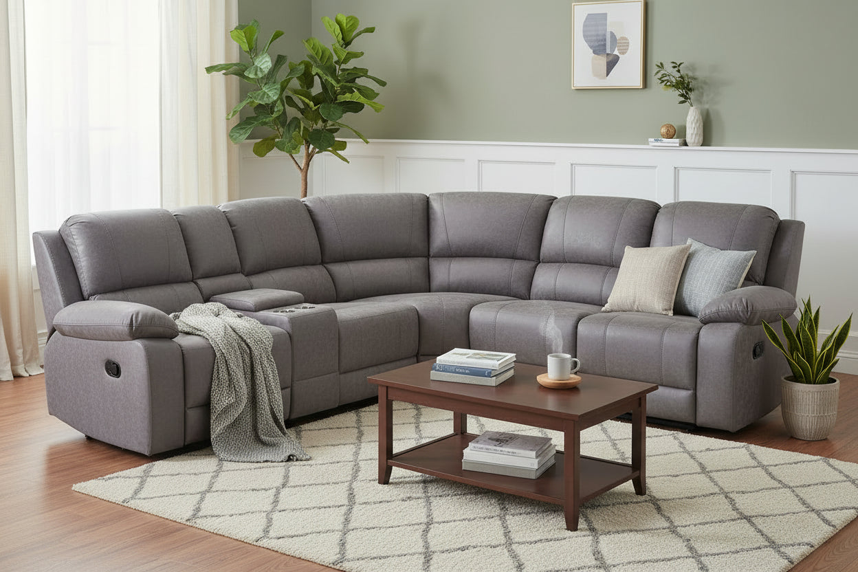 Beri Corner Sofa - Light Grey - Dante Furniture
