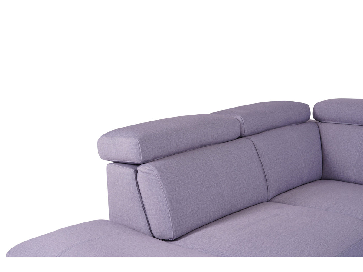 Matera Left Hand Facing Arm Open End Corner Sofa - Pearl Grey Fabric - Dante Furniture