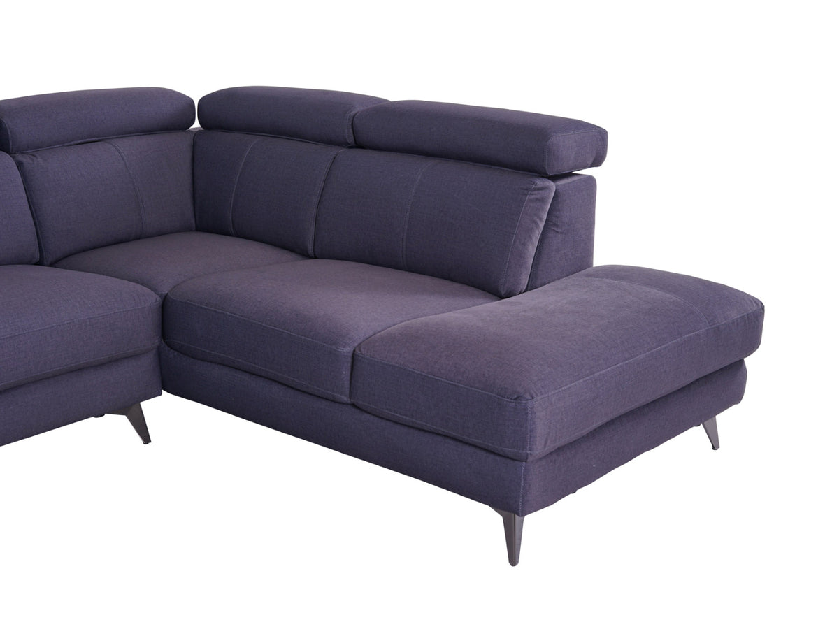 Matera Right Hand Facing Arm Open End Corner Sofa - Charcoal Grey Fabric - Dante Furniture