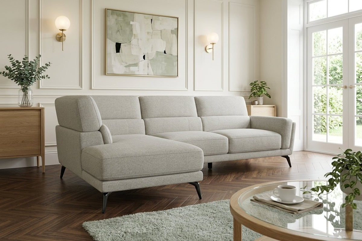 Portofino LHF Corner Sofa - Light Grey - Dante Furniture
