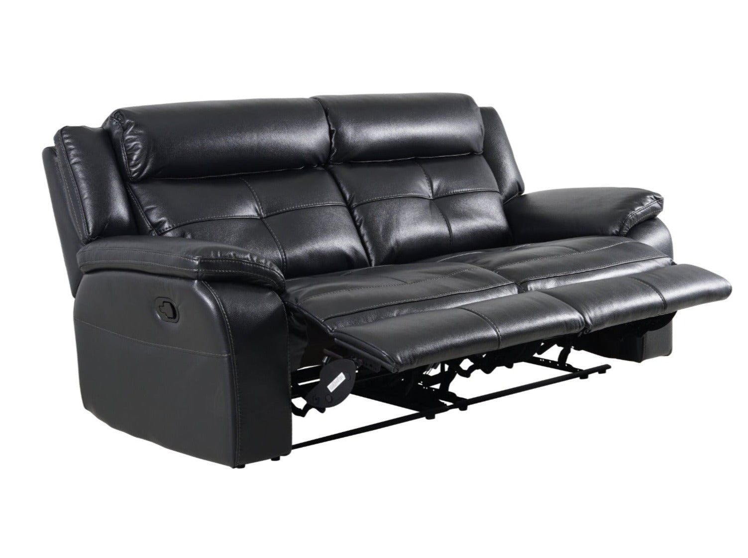 Langdale 3 Seater Recliner - Black - Dante Furniture