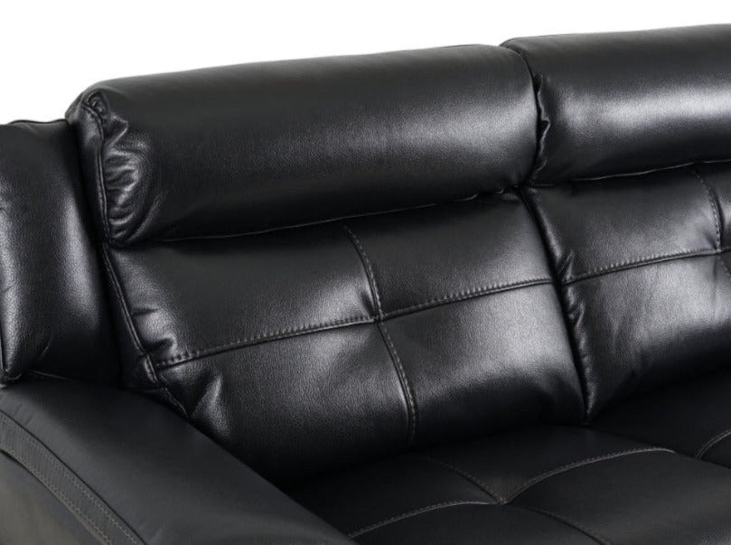 Langdale 3 Seater Recliner - Black - Dante Furniture