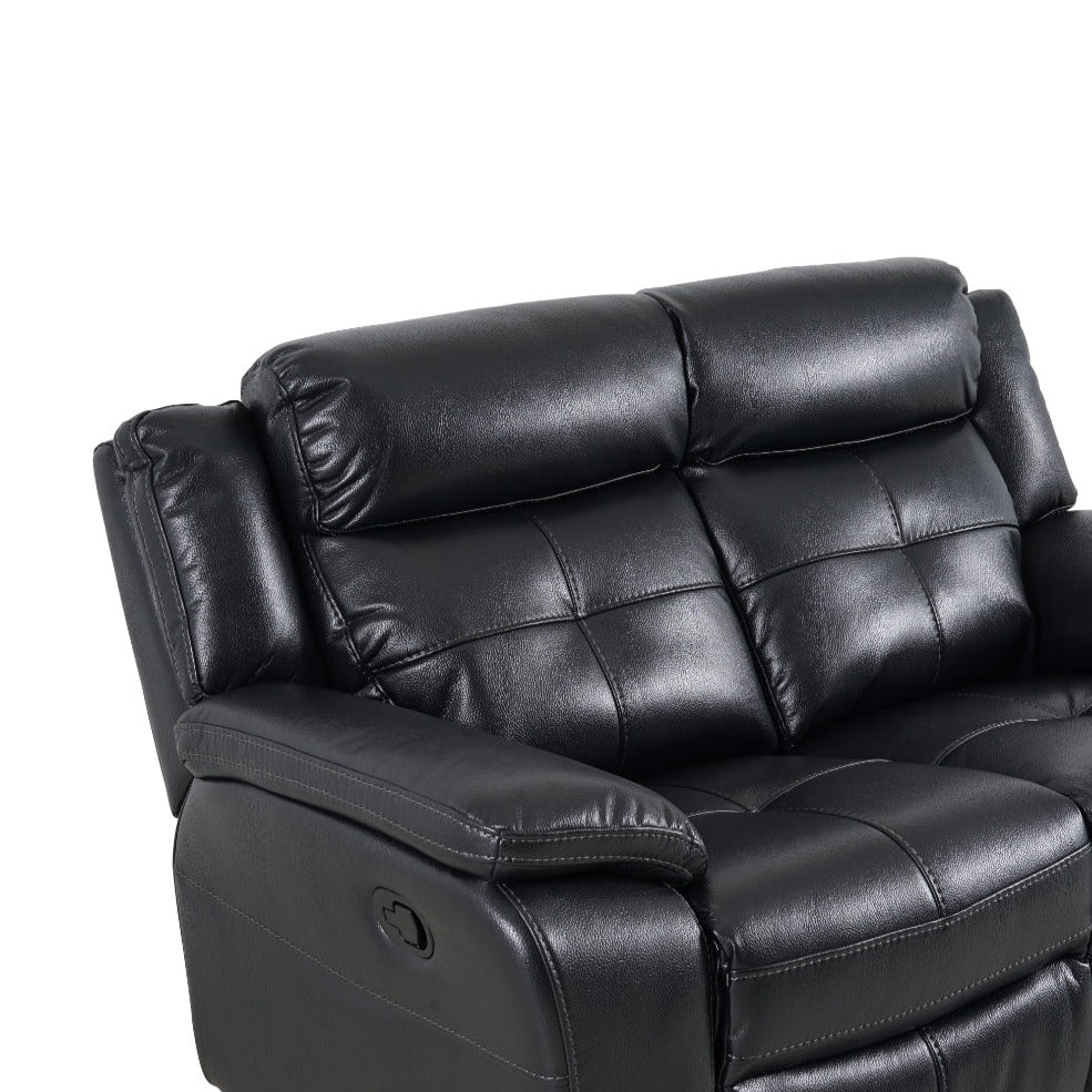 Langdale 2 Seater Recliner - Black - Dante Furniture