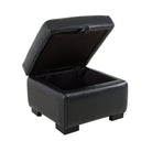 Langdale Storage Footstool - Black - Dante Furniture