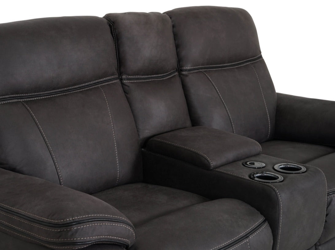 Vinson 2 Seater Smart sofa Power Recliner with Console - Dante Furniture