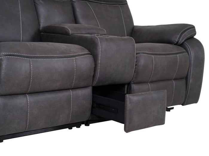 Vinson 2 Seater Smart sofa Power Recliner with Console - Dante Furniture