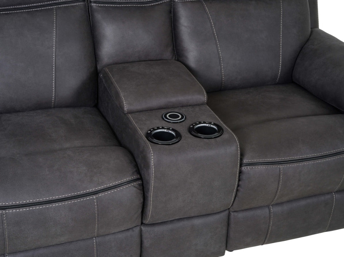 Vinson Pro smart sofa – console cup holders close-up