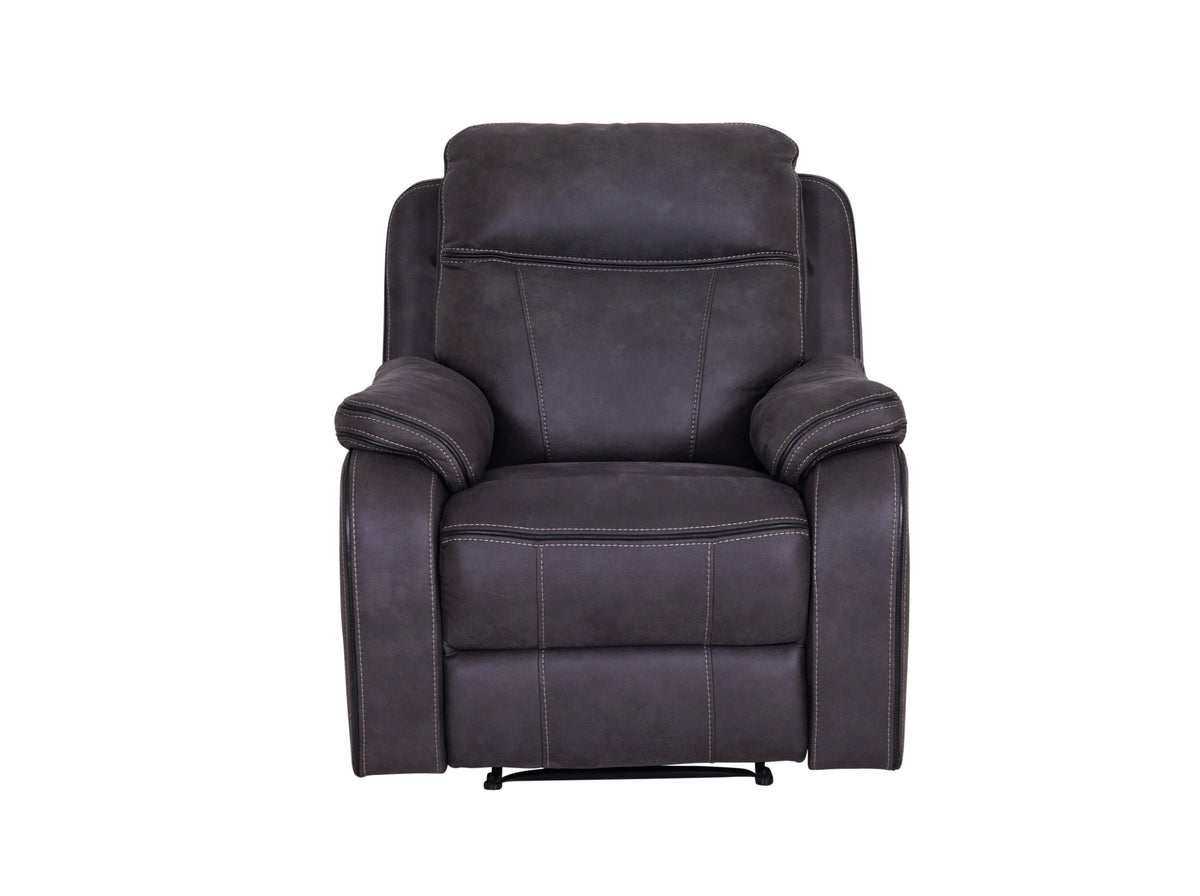 Vinson Pro slate grey power recliner armchair – front view