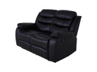 Roma 2 Seater Recliner - Black - Dante Furniture