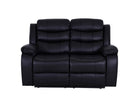 Roma 2 Seater Recliner - Black - Dante Furniture