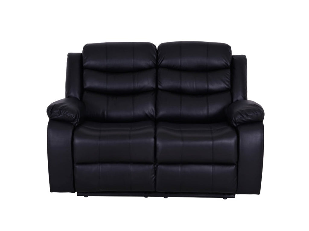 Roma 2 Seater Recliner - Black - Dante Furniture