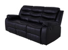 Roma 3 Seater Recliner - Black - Dante Furniture