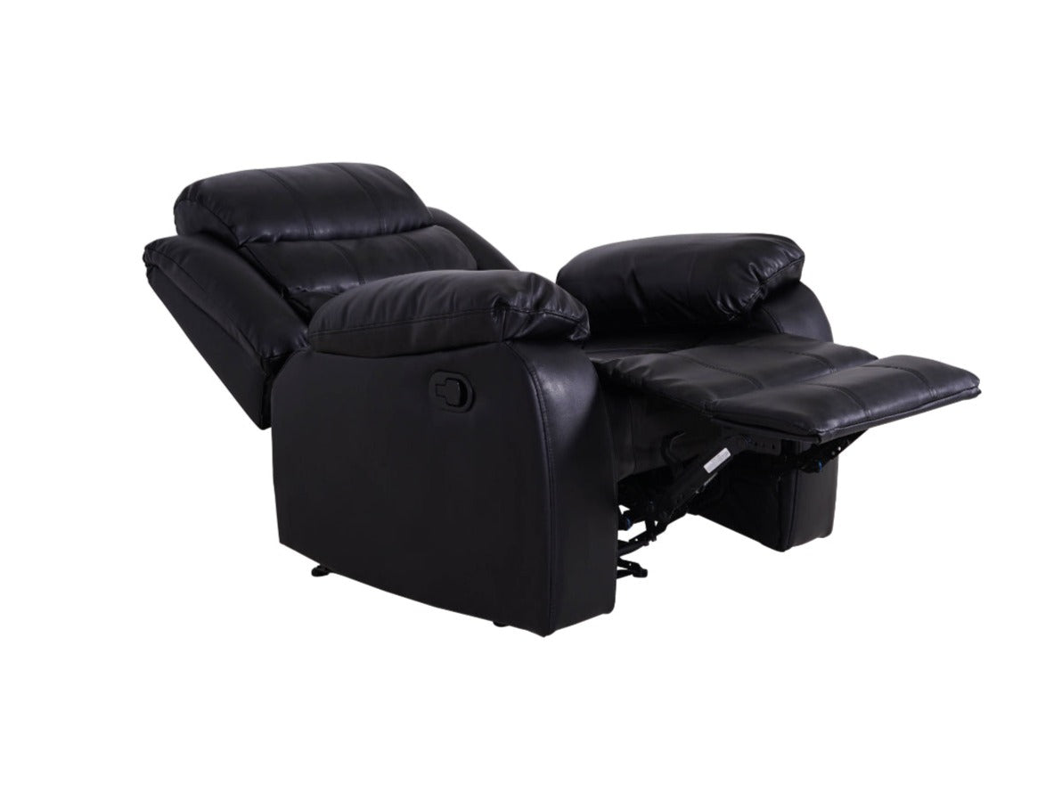 Roma Recliner Armchair - Black - Dante Furniture