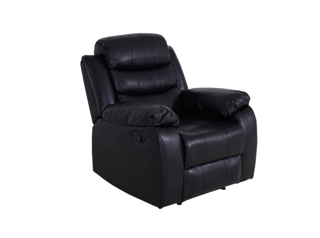 Roma Recliner Armchair - Black - Dante Furniture