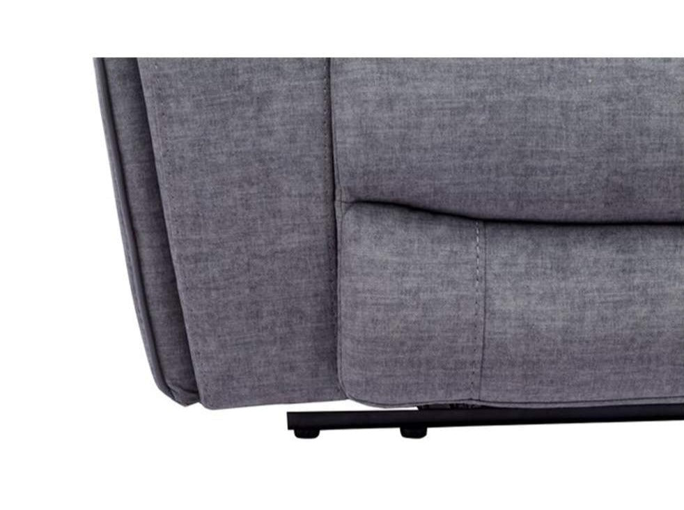 Brooklyn grey corner sofa - recliner seat and footrest close-up