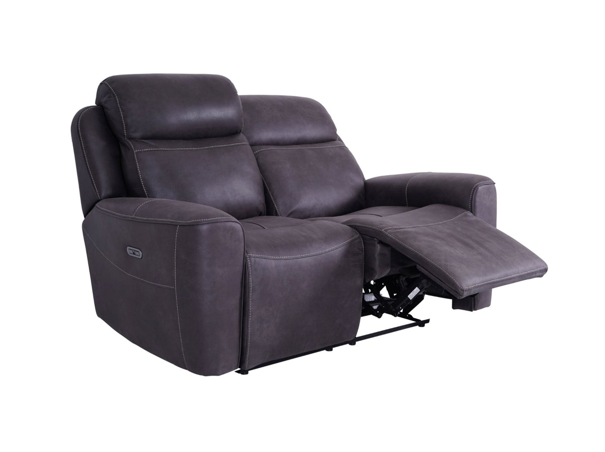 Eiger Grey 2 Seater Sofa Power Recliner - Dante Furniture