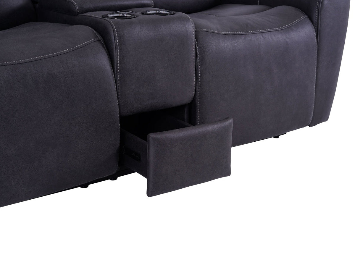 Eiger 2 Seater Smart sofa Power Recliner with Console - Dante Furniture