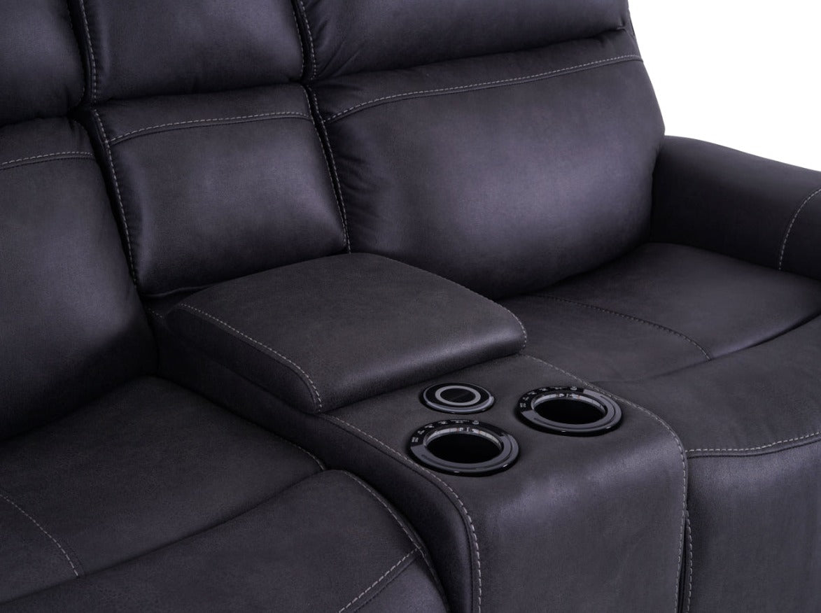 Eiger 2 Seater Smart sofa Power Recliner with Console - Dante Furniture