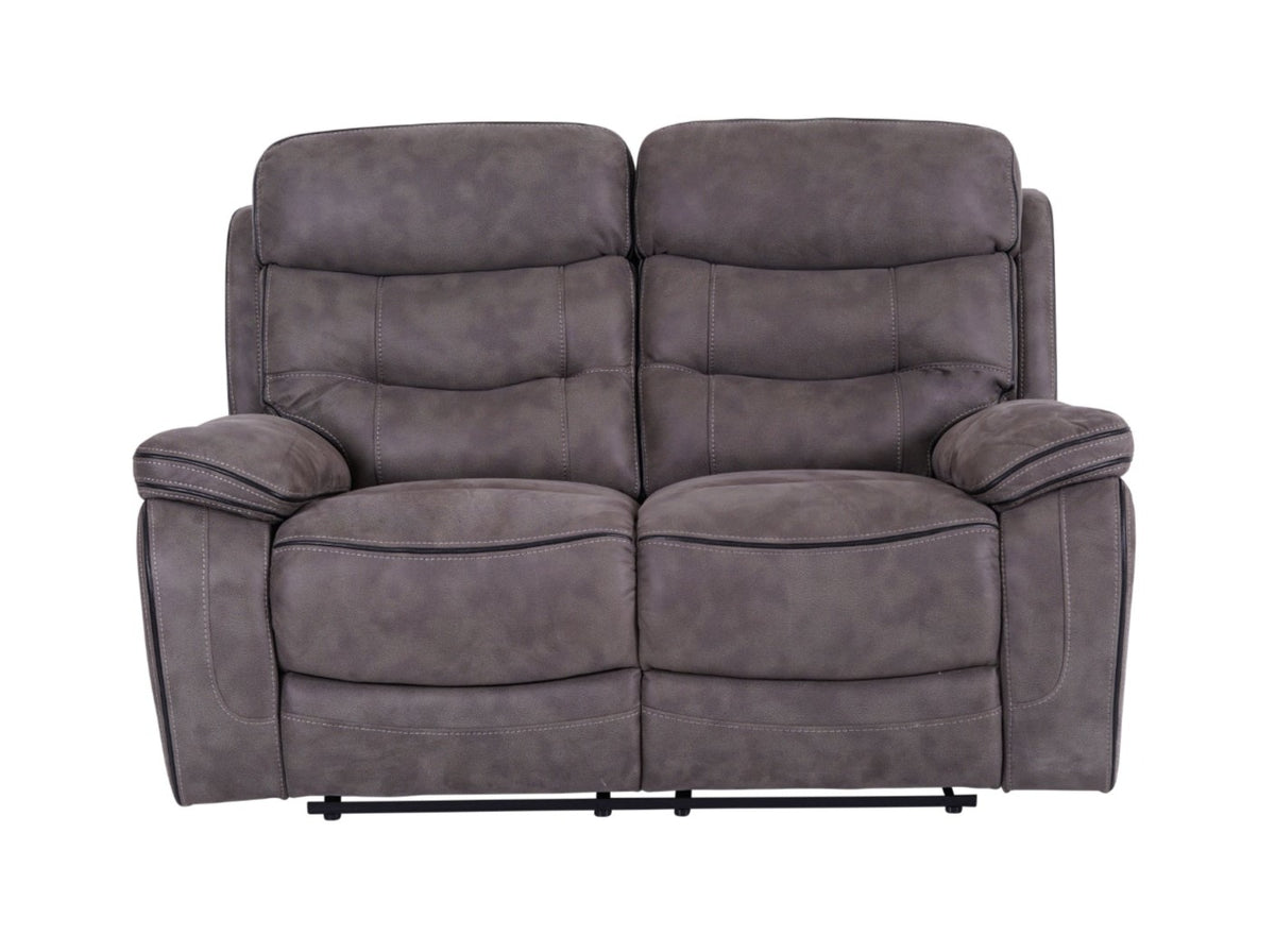 Noah grey 2 seater recliner sofa – front view