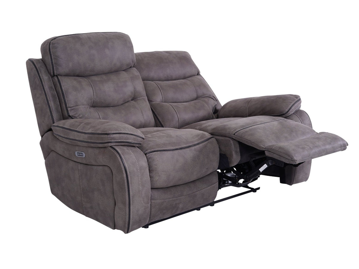 Noah 2 seater recliner sofa with footrest raised
