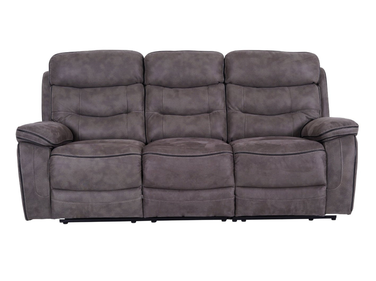 Noah grey 3 seater recliner sofa – front view