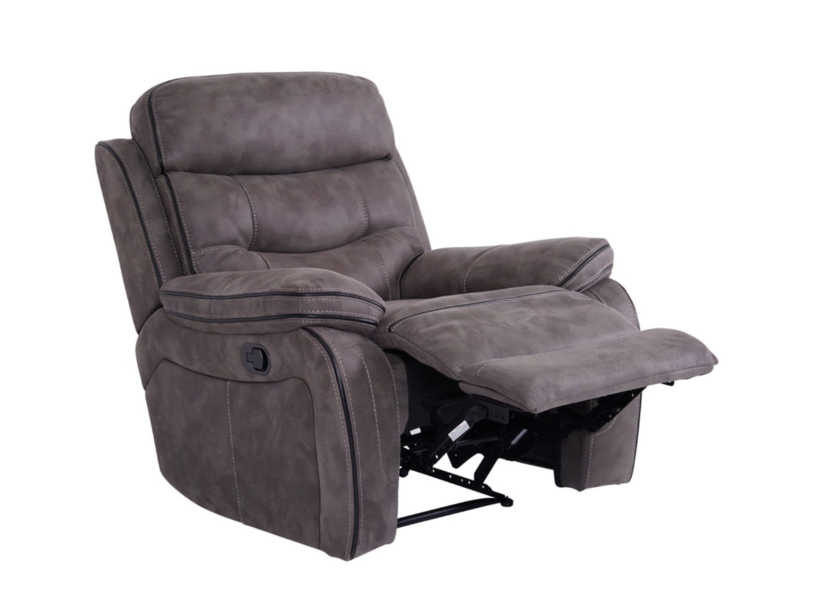 Noah recliner armchair – reclined with footrest raised