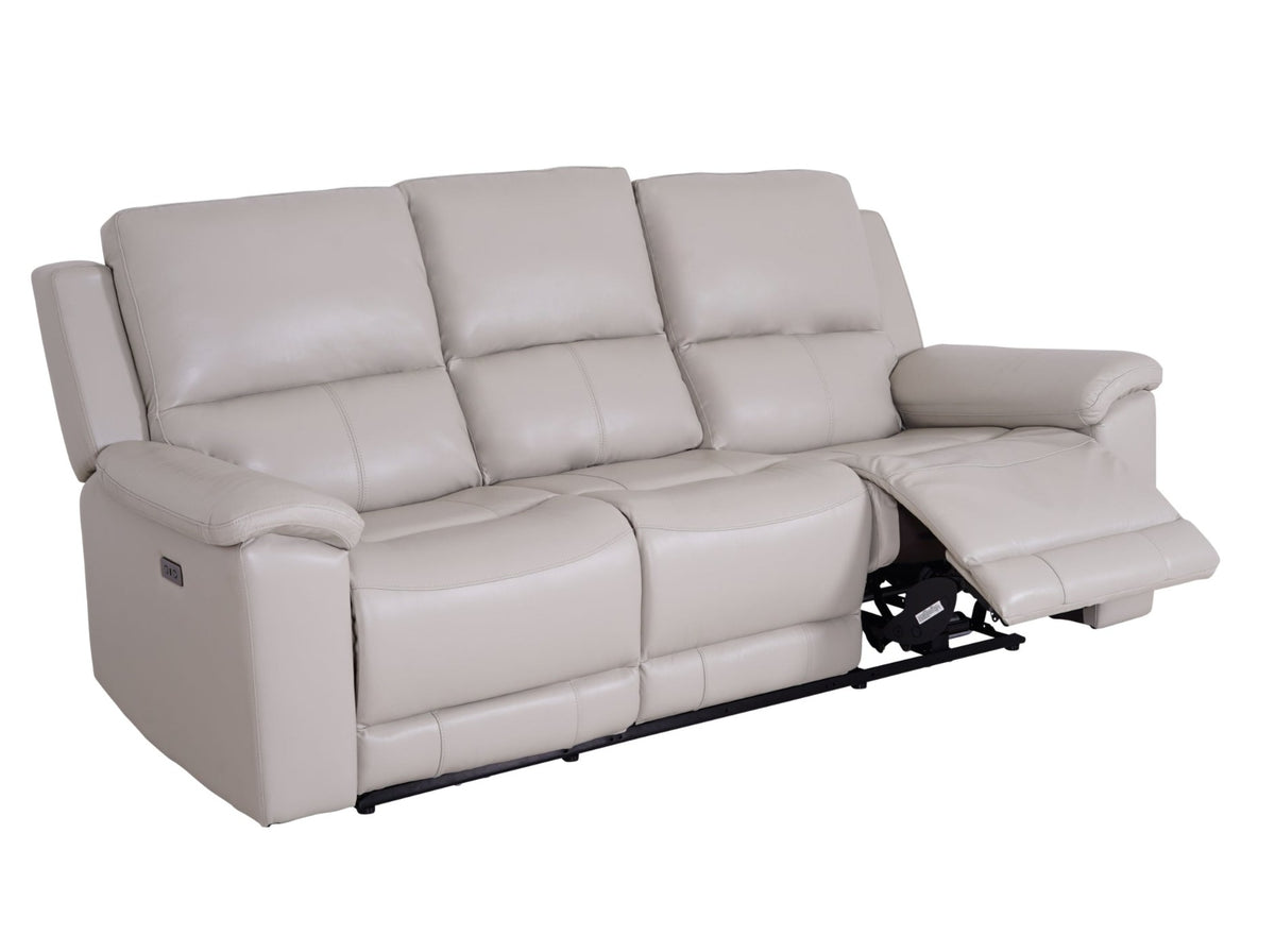 Valdez 3 Seater Power Recliner Cream - Dante Furniture