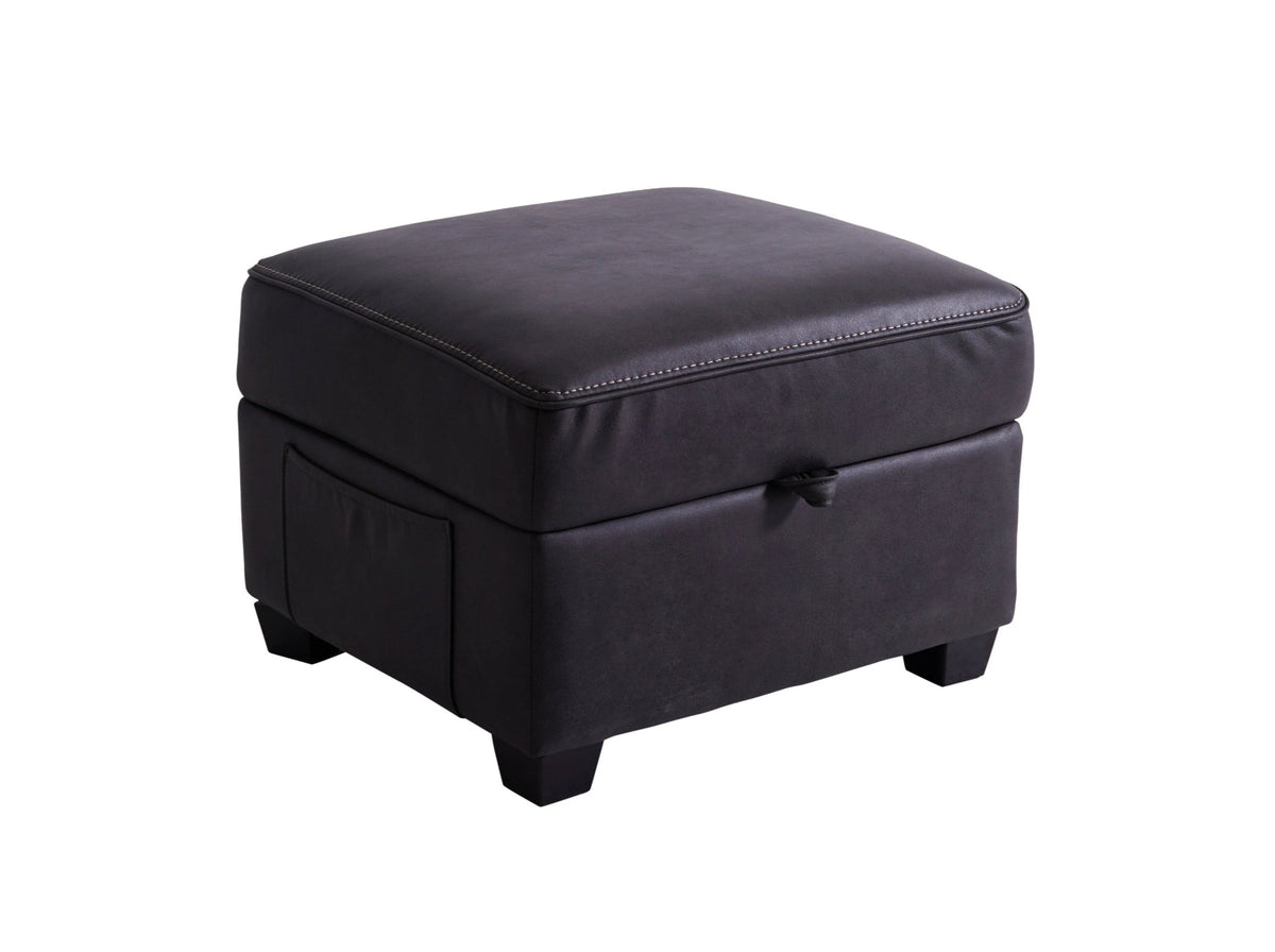 Vinson storage footstool – angled view